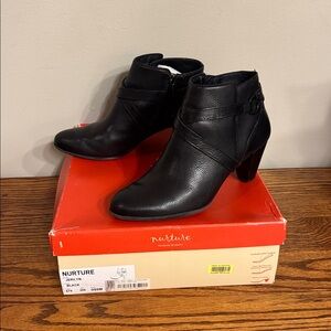 Nurture by Lamaze Black Leather Ankle Boots